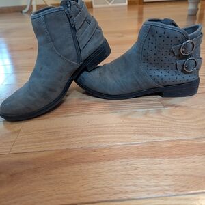Gray Ankle Boots